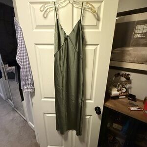 A New Day Satin Green Dress